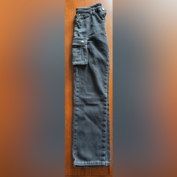 Black jeans - slim leg, mid rise, cotton - Picture 2 of 7